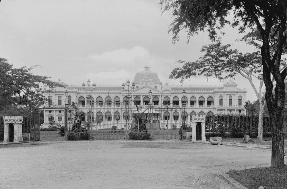 The predecessor of the Independence Palace was Norodom Palace, constructed between 1868 and 1871 (Source: Dinh Doc Lap - Independence Palace)